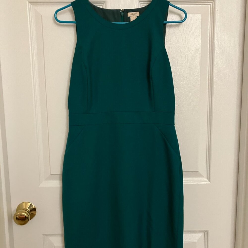 J. Crew green pencil dress